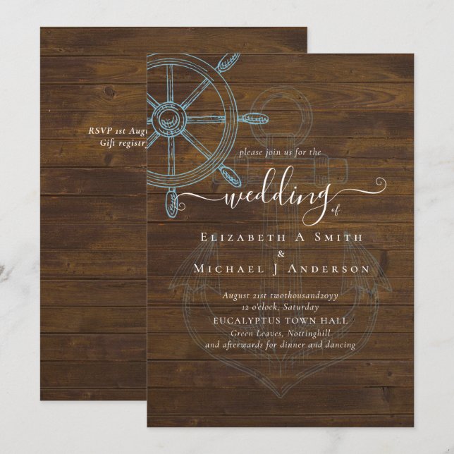 Mariage de Roue de Navire Nautique (Devant / Derrière)