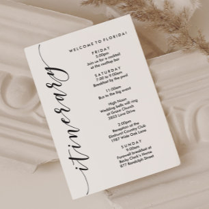 Mariage de sac de bienvenue Itinéraire et carte d'