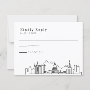 Mariage de Salt Lake City   Stylisé Skyline RSVP
