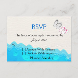 Mariage de sandales de plage RSVP