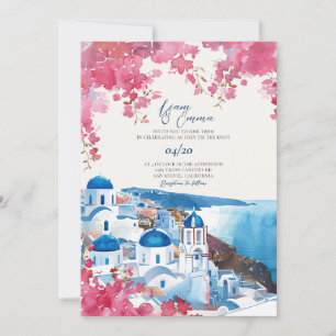 Mariage de Santorin Destination Mariage Invitation