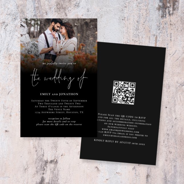 Mariage de script de code QR photo budgétaire Invi (Créateur téléchargé)