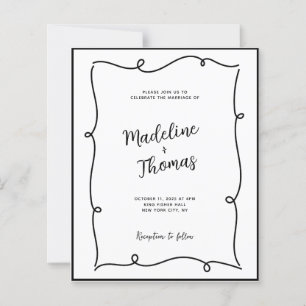 MARIAGE de script de couple mignon tiré à la main