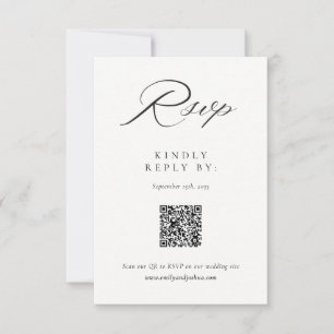 Mariage de script élégant moderne RSVP