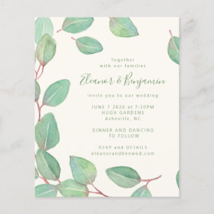 Mariage de script Eucalyptus élégant budget