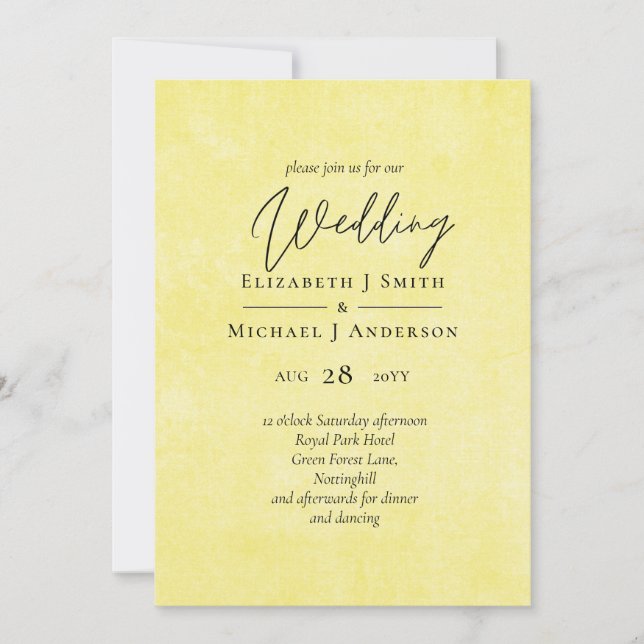 MARIAGE de script jaune Turquoise BUDGET (Devant)