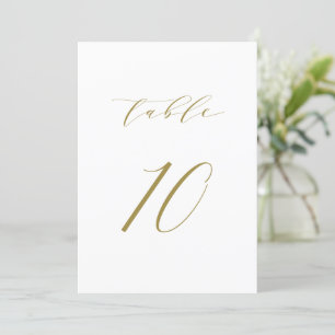 Mariage de script minimaliste or Numéro de table 1