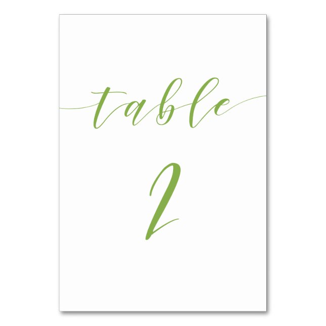 Mariage de script moderne carte numéro de table 2 (Par défaut)