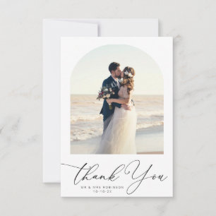 mariage de script noir tendance photo merci