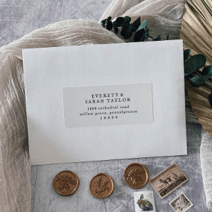 Mariage de script rustique Étiquette de adresse in