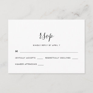 Mariage De Script Simple Et Moderne Rsvp