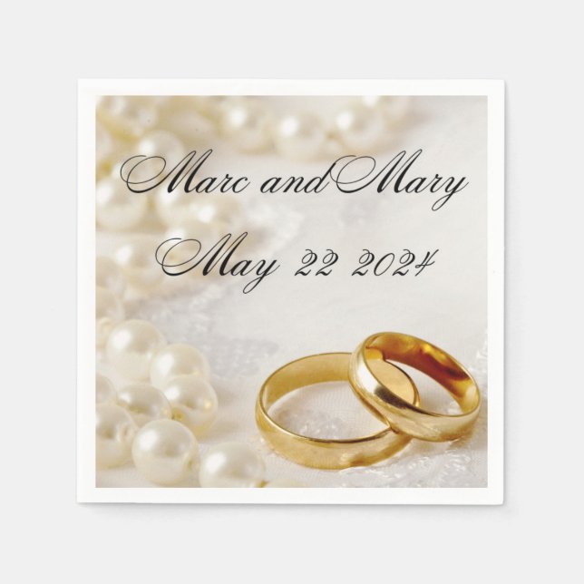 mariage de serviettes en papier personnalisable (Devant)