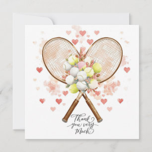 Mariage de tennis avec raquette et coeur d'amour