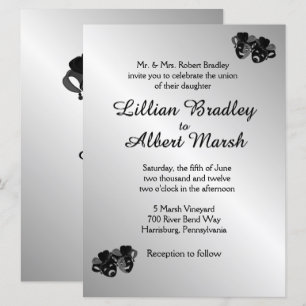 Mariage de théâtre Invitation Argent