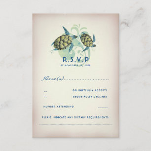 Mariage de tortue turquoise RSVP