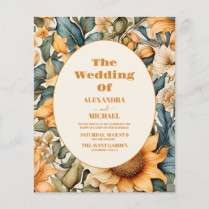 Mariage de tournesol d'aquarelle budgétaire