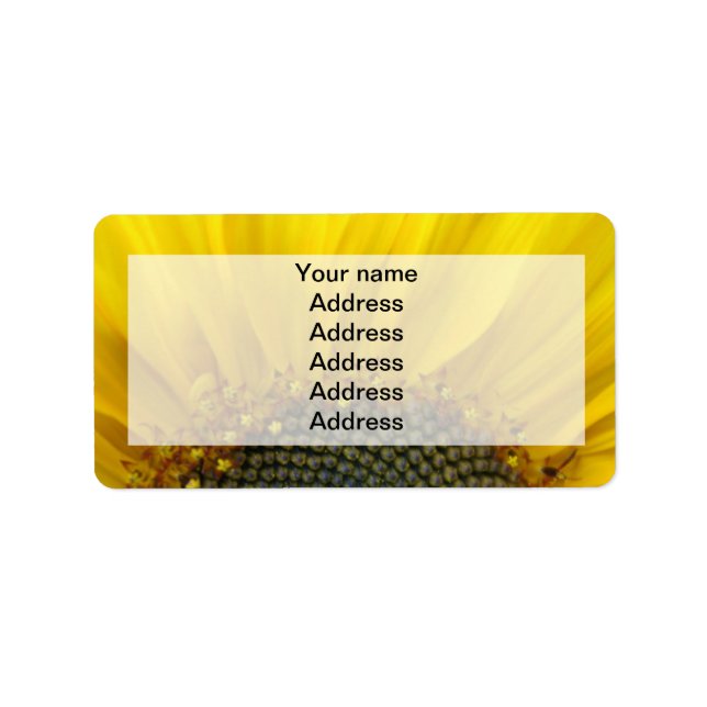 Mariage de tournesol Étiquettes de adresse (Devant)
