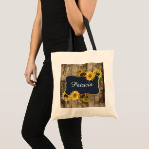 Mariage de tournesol rustique ajouter un nom Sac f