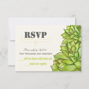 Mariage de typographie moderne Succulente à la cha