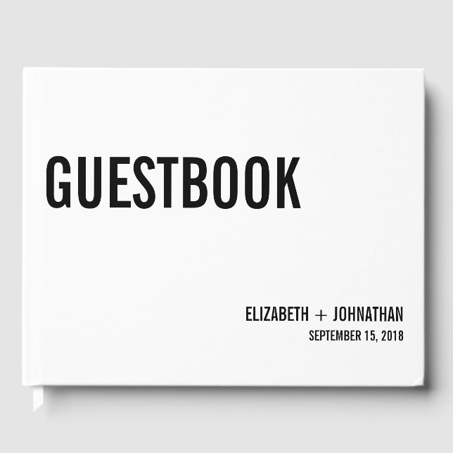 Mariage de typographie simple et minimale Livre d' (Recto)