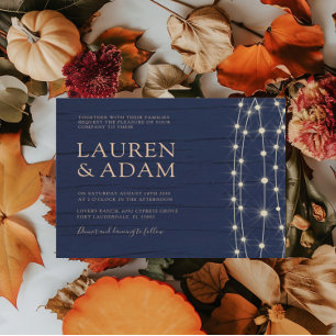 Mariage de voyants de chaîne bleu rustique Budget