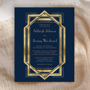 Mariage Déco Vintage Bleu Nuit Or Budget Années 19