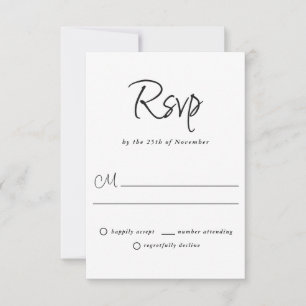 Mariage Décontracté moderne et simple RSVP