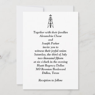Mariage Derrick-Huile Invitation