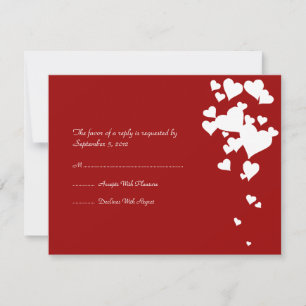 Mariage des Coeurs blancs et rouges RSVP