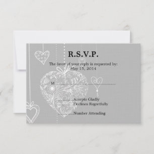 Mariage des coeurs élégants RSVP
