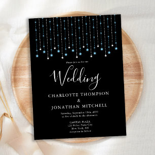 Mariage des étoiles d'argent bleu budget