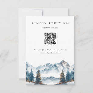 Mariage des pins des montagnes d'hiver RSVP