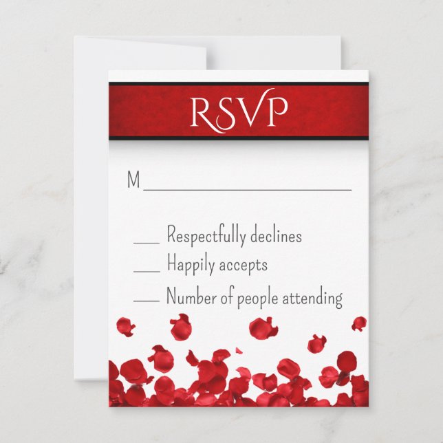 Mariage des roses rouges RSVP (Devant)
