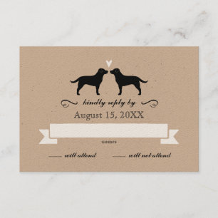 Mariage des silhouettes du Labrador Retriever RSVP