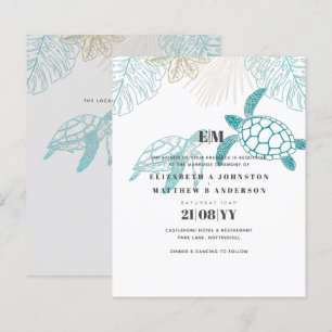 Mariage des Tortues Marines Ligne d'Art Moderne