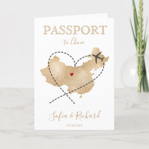 Mariage Destination Passeport Chine Carte Code QR