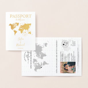 Mariage Destination Passport Carte du monde MEXICO
