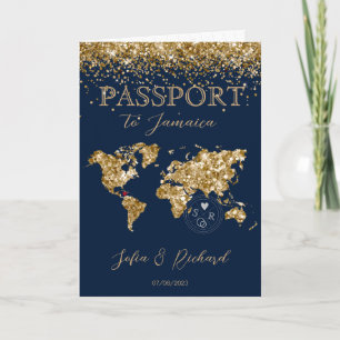 Mariage Destination Passport Carte du monde tropic