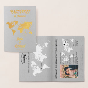 Mariage Destination Passport Carte du monde Tropic