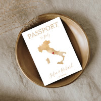 Mariage Destination Passport Gold Carte Italie Inv