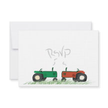 Mariage d'été à la ferme Carte RSVP