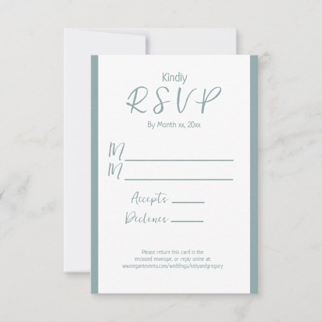 Mariage d'été Répondre carte RSVP (Devant)