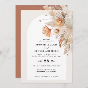 Mariage d'herbe en terre cuite bohème moderne