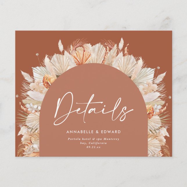 Mariage d'herbe en terre cuite bohème moderne (Devant)