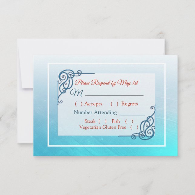 Mariage d'hiver carte RSVP (Devant)