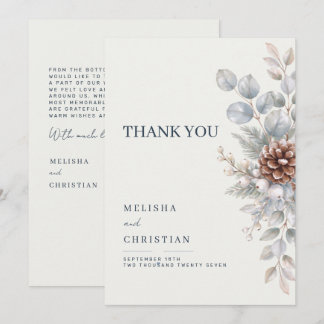 Mariage d'hiver dans des tons gris-bleu | Merci