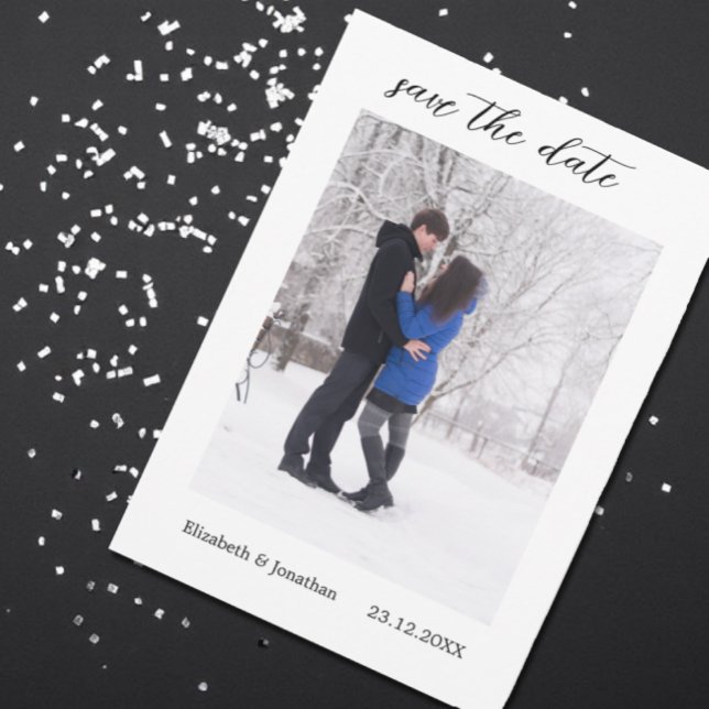 Mariage d'hiver Enregistrer la carte de date (Créateur téléchargé)