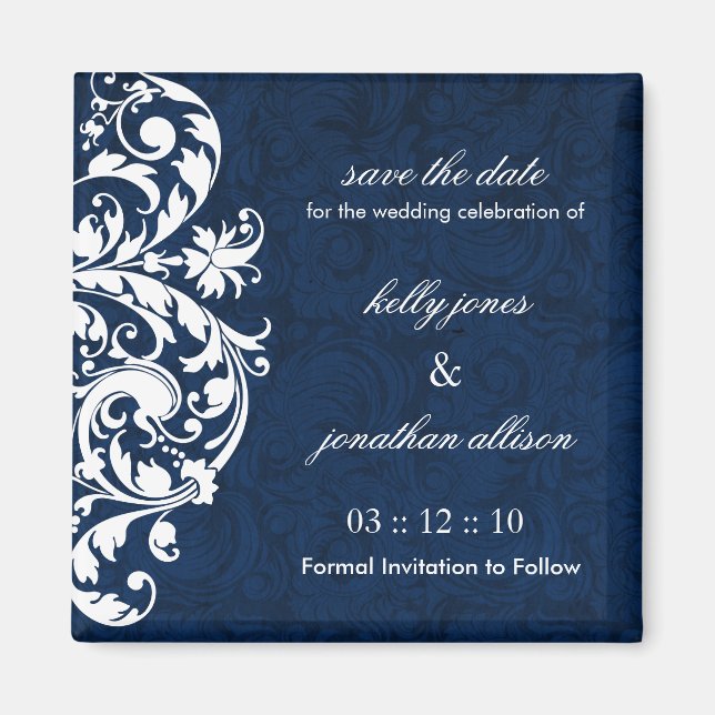 Mariage d'hiver Enregistrer la date Mariage Magnet (Devant)