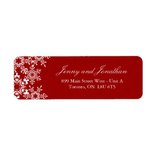 Mariage d'hiver Étiquettes de adresse RSVP