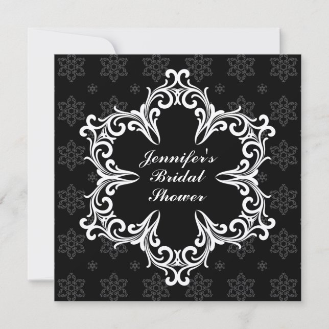 Mariage d'hiver Invitation à la douche nuptiale en (Devant)